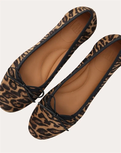 Leopardo Arabica Suede Ballerina - Billi Bi